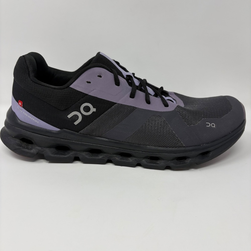 On Cloudrunner Mens Size 11 Black Lavender Running Shoes (46.98079)